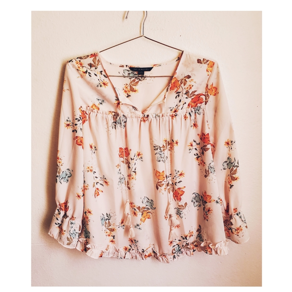 Zac & Rachel Floral Blouse Sz M